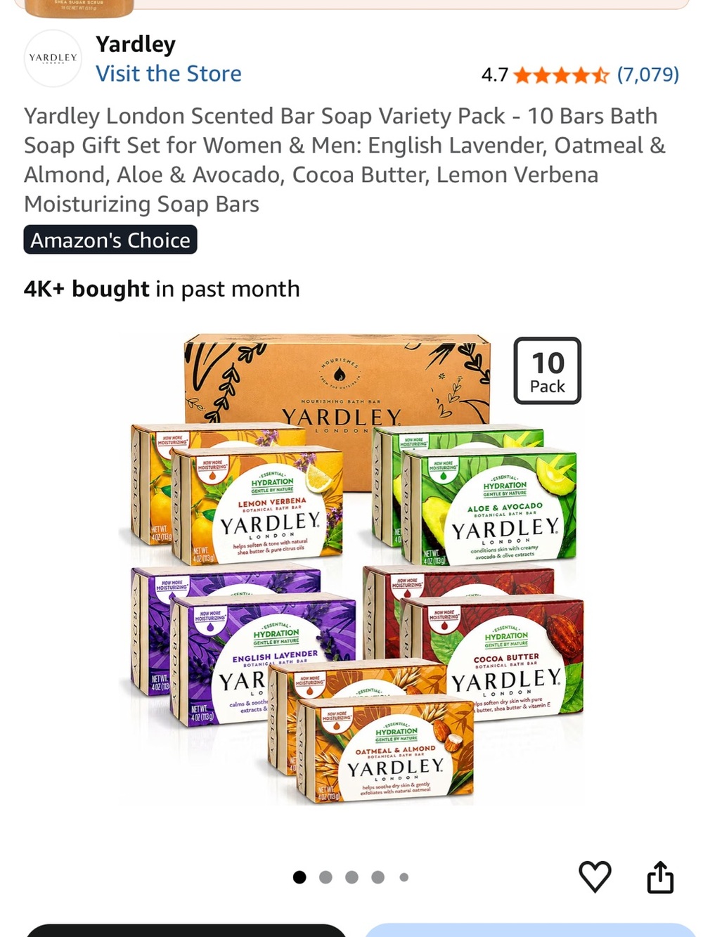Yardley London Moisturizing Soap Bar Variety Pack - Multi-Color